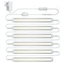 Lamaous Lot de 6 lumières LED sous placard avec variateur d'intensité 24 W ultra mince Blanc chaud naturel pur blanc froid sous