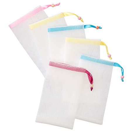 GWHOLE 6 Pièces Filet de Savon Sac de Savon en Nylon Filet de Mousse Pochette de Savon en Maille