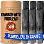 orinko Binchotan Bio 6X | Charbon Actif Binchotan de Bambou pour Purification d'eau en Carafe | Passez-Vous de l'eau en Bouteill
