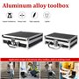 JoyFan Mini boîte à outils portable en aluminium pour transporter des artisans et voyage (Noir, 180 x 110 x 55 mm)