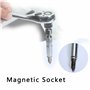 DPTOOL 14 mm Joint Universel Douille Magnétique Bougies d'allumage à paroi mince 3/8" Clé à Bougie Outil de Démontage de Douille
