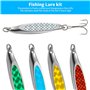 TUXIBIN 5PCS Leurre De Pêche en Métal Slice Cuillère Spinner Appâts S'attaquer Mackeral Tailor Leurres Cuillere Peche Kits Leurr