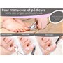 lime et cure-ongles 7 pièces Acier inoxydable pour le soin des mains et des pieds