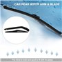 VOBOR Essuie-glace de Voiture Lame d'essuie-glace Bras d'essuie-glace Arrière et d'essuie-glace compatibles avec Yaris 1995-2005