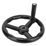 Volant à Main 250 * 25mm Volant à Tour à 3 Rayons en Bakelite Anti-Dérapant Noir avec Poignée pour Machine-Outil Roue à Main pou