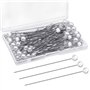 Lot de 100 épingles à boutonnière en Fausses Perles Blanches pour Bouquet de Mariage