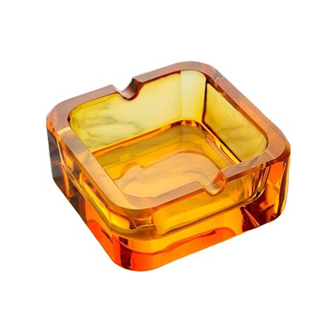 Kepfire Simple Style Cristal Carré Cendriers Mode Créatif Personnalité Cadeau Européen Maison Bureau Café Hôtel Ornements Orange