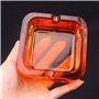 Kepfire Simple Style Cristal Carré Cendriers Mode Créatif Personnalité Cadeau Européen Maison Bureau Café Hôtel Ornements Orange
