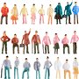 100 Pièces Modèles de Figurines pour Trains Architecturaux - Personnes en Plastique Assises et Debout pour Scènes Miniatures