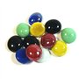 mesbilles - 20 Billes Plates Couleurs Glossy - Galet en Verre 16 mm