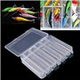 Boîte à Outils de pêche - Coffre à pêche à 12 Compartiments Boîte à leurres Tackle Stockage bilatéral Plastique Grand