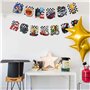 Amosfun bannière de voiture de course mignonne suspendu bunting guirlande voiture fête à thème fête célébration anniversaire fou