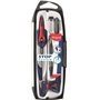 MAPED Kit de Traçage 4 Pièces avec Règle 30cm, Rapporteur 180°/12cm, Equerre 60°/21cm, Equerre 45°/21cm + Compas 5 Pièces Stop S