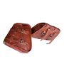 american blue Sacoches de Selle en Cuir Marron Sacoche de Selle Sacoche arrière 2 Poches Sac à Outils pour vélo et Moto