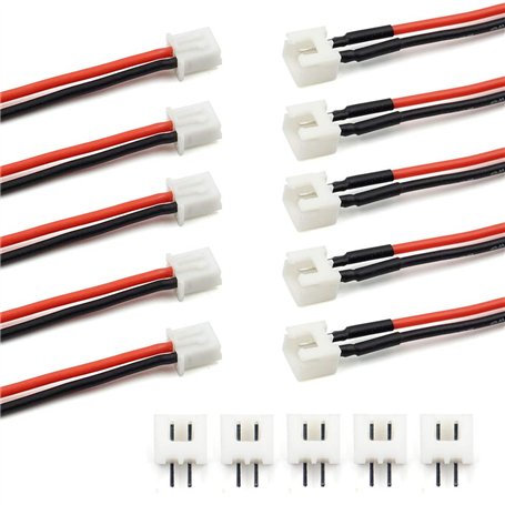 Lot de 5 paires de prises d'équilibrage JST-XH 2