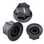 Musiclily Pro Métrique 18 Splines 2 Gros et 1 Petit Boutons de Potentiomètres Jazz Bass Knobs Set pour l'Asie Import Basse Split