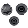 Musiclily Pro Métrique 18 Splines 2 Gros et 1 Petit Boutons de Potentiomètres Jazz Bass Knobs Set pour l'Asie Import Basse Split
