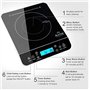 Duxtop Plaque à Induction, Plaque Cuisson Portable, plaque de cuisson à commande tactile avec capteur 2100W, affichage numérique