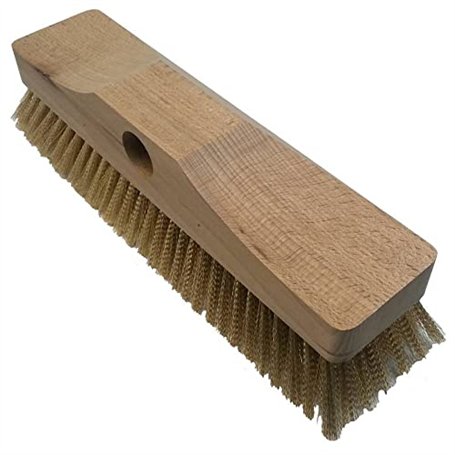 Pièce de rechange pour brosse en laiton et bois 30 x 7 cm avec trou.