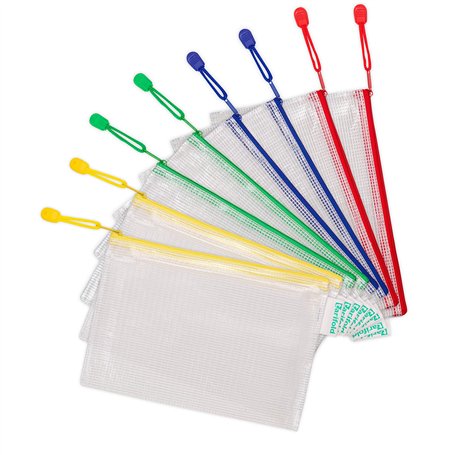 Tarifold Fr 509029- Lot de 8 Pochettes Plastique A5 Zip