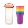 DMZK 8Pcs Gobelets Arc en Ciel Tasses en Plastique pour Enfants