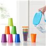 DMZK 8Pcs Gobelets Arc en Ciel Tasses en Plastique pour Enfants, Tasses Portables pour Le Voyage