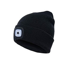 Cadeaux pour Hommes, LED tricoté Chapeau léger Bonnet Chaud Bonnet Hommes et Femmes 3 Niveau Légèreté Couleur Unie Stretchy Soft Cadeaux pour Hommes