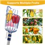 MaidMAX Cueille-Fruits avec Corbeille et Manche Télescopique 4 Mètres, Pince avec Panier en Acier Inoxydable pour Fruits Pomme O