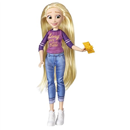 Comfy Squad Hasbro - E8393 - Raiponce - Poupée de Mode - Cinéma Chaos en Filet avec Tenue Loisirs et Accessoires