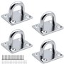 MZMing Lot de 4 crochets muraux M6 en acier inoxydable 304 avec vis et bouchons en caoutchouc pour bateau