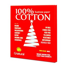 Lot de 120 feuilles de papier professionnel 100 % coton