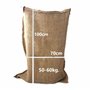 Grands sacs en jute de café recyclé -Paquet de 6 unités de 70X100 60Kg - Idéal pour jardín- hivernage -cuisine - Toile de jute é