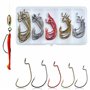 Shaddock Lot de 50 hameçons de pêche Offset Worm Dropshot pour leurres en Caoutchouc