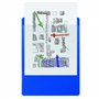Exacompta - Réf. 19292E - Porte-bloc à pince avec pochette plastique sur le dos - Système d'accroche mural - Dimensions : 23 cm