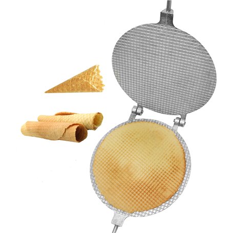 Cornet de crème glacée pour gaufrier de forme ronde