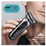 Braun Series 7 Rasoir Électrique Homme À Grille Sans Fil Argent, Centre SmartCare, Tondeuse De Précision, Technologie Wet & Dry,