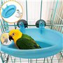Baignoire Perroquet,Baignoire pour Perroquet avec Miroir pour Animal Domestique Accessoires de Cage pour Oiseau Miroir de Bain B