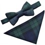 Black Watch Ensemble nœud papillon et mouchoir Motif tartan écossais