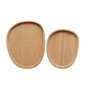 anaan Pebble Assiette en Bois Lot 2 Plat Tablette Plateau de Service pour apéritif Desserts Écologique Rond Décoration Design