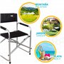 AKTIVE Director Folding Chair 56 x 45 x 81 cm, Noir
