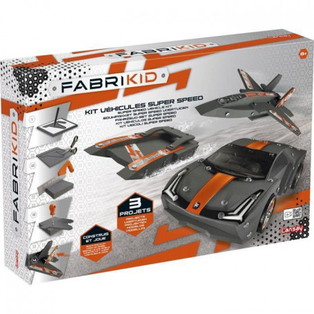 Fabrikid - Kit Véhicules Super Speed - Jouet Garçon - Construction - Des 8 ans - 65,99 €