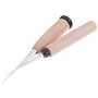 POFET Outil en cuir pour travaux manuels avec manche en bois,Poinçon avec Manche en Bois Poinçon sans œIl Poinçon de Couture Bri