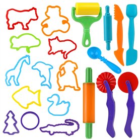 Outils de Pâte À Modeler Play doh Moules Kit pour Argile Pâte à Modeler, 20 pièces Dough Tools D'accessoires de Jouet de Pâte de Outils de Pâte À Modeler Play doh Moules Kit pour Argile Pâte à Modeler