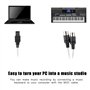 Wendry Câble d'interface de câble MIDI USB, convertisseur de câble MIDI vers USB Cordon d'adaptateur d'interface MIDI Clavier Li