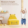 Toise en Bois pour Enfants, Règle à Mesurer Pliable avec Sac de Rangement en Toile (27x42 cm), pour Chambre d'Enfant, Décoration