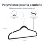 Amazon Basics Lot de 30 cintres en Velours pour Costumes, Noir