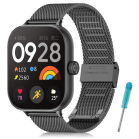 BDIG Métal Bracelet Compatible avec Xiaomi Redmi Watch 5/4/Xiaomi Mi Band 9 Pro, Bracelet en Acier Inoxydable Remplacement Compa