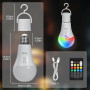 Kimjo Ampoule E27 Led, RGB Ampoule Rechargeable avec Telecommande Sans Fil Dimmable, 7W, 2000mAh, USB C Batterie LED avec Foncti