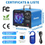 Charmofun Générateur d'Ozone Domestique 60000 mg/h, Machine à Ozone avec Affichage de la Température et de l'Humidité, Générateu