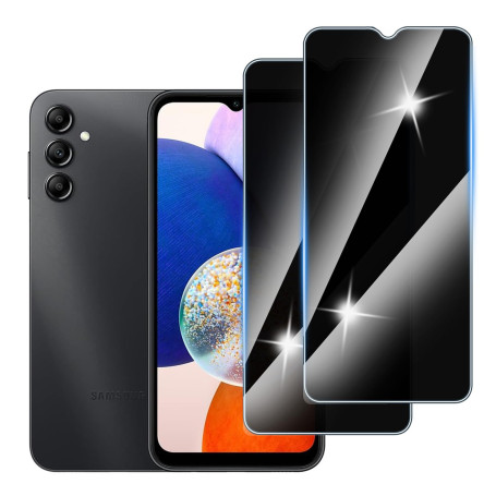 [3 Pièces] Anti-Espion Verre Trempé pour Samsung galaxy A14, Confidentialité Protecteur d'Écran Verre,Anti Rayures, 9H Dureté,Sa